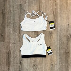 Nike White and Black Sport Bra/Top 2 pair